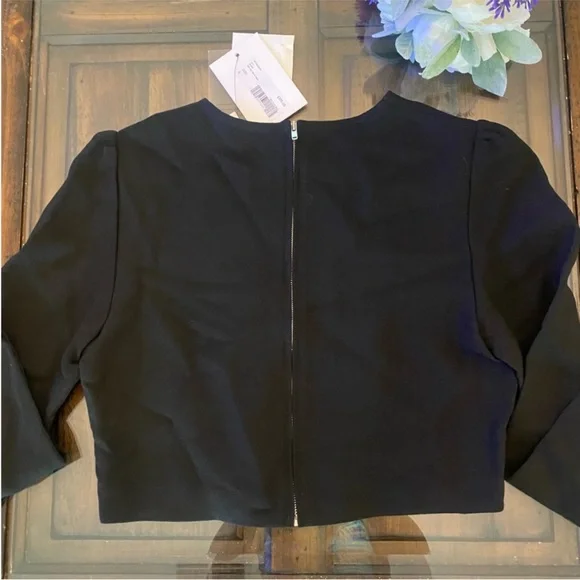 A.L.C Silk “Talia” Long Sleeved Cropped Top Size 6 NWT - Picture 4 of 10